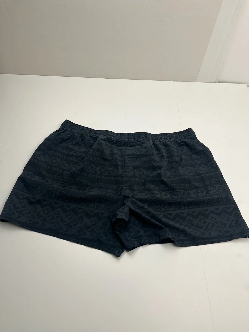 Chubbies Men's XXL Dark Charcoal Patterned Athletic Swim Shorts Elastic Waist